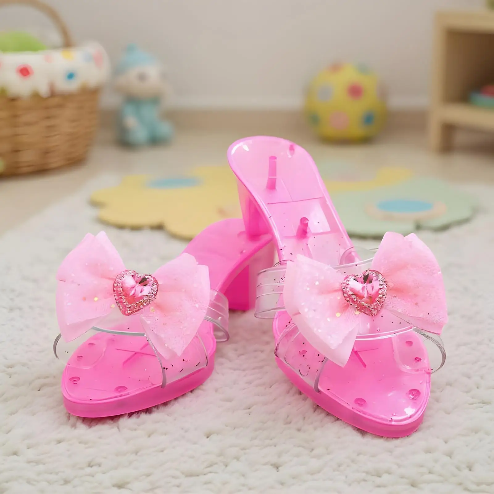 مجموعة أحذية الأميرة تلبيس للأطفال بكعب عريض سهل الارتداء أحذية الأميرة الملونة الباستيل #5