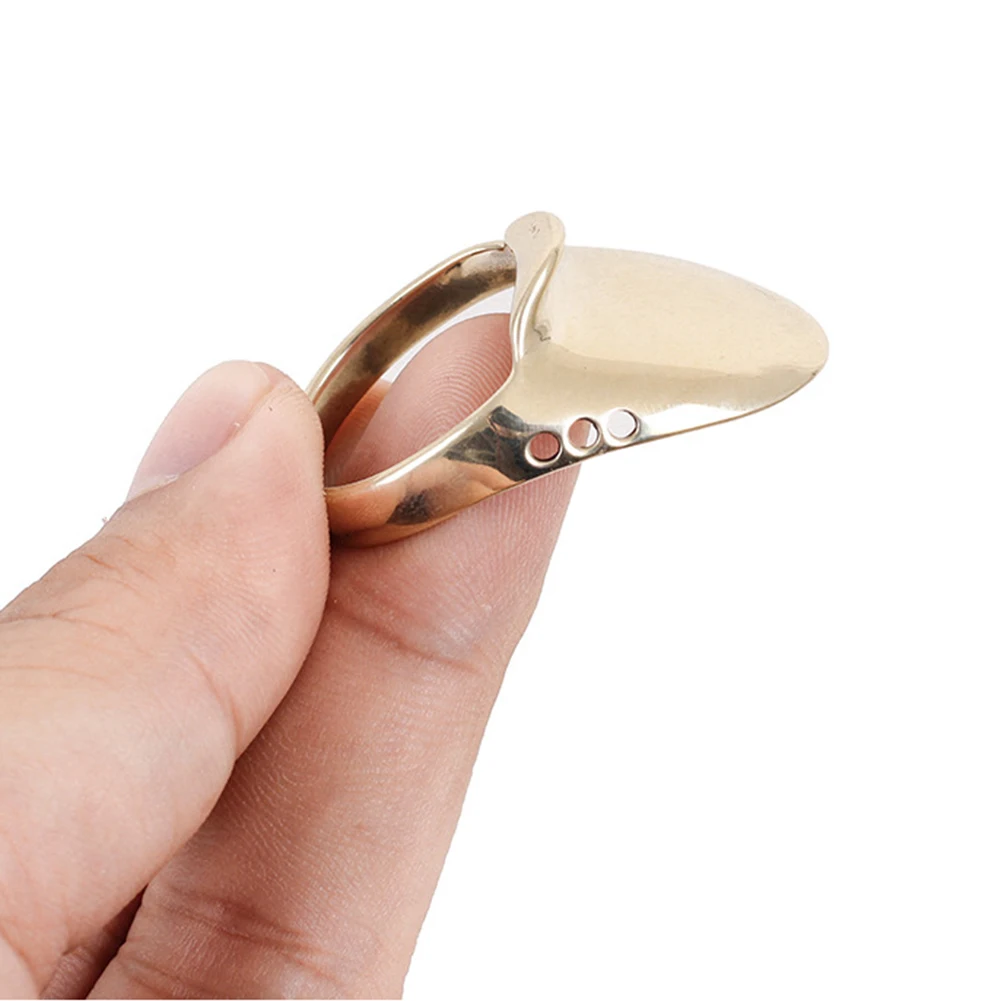 Легкое спортивное изогнутое спусковое кольцо для стрельбы из лука, латунное защитное кольцо для большого пальца