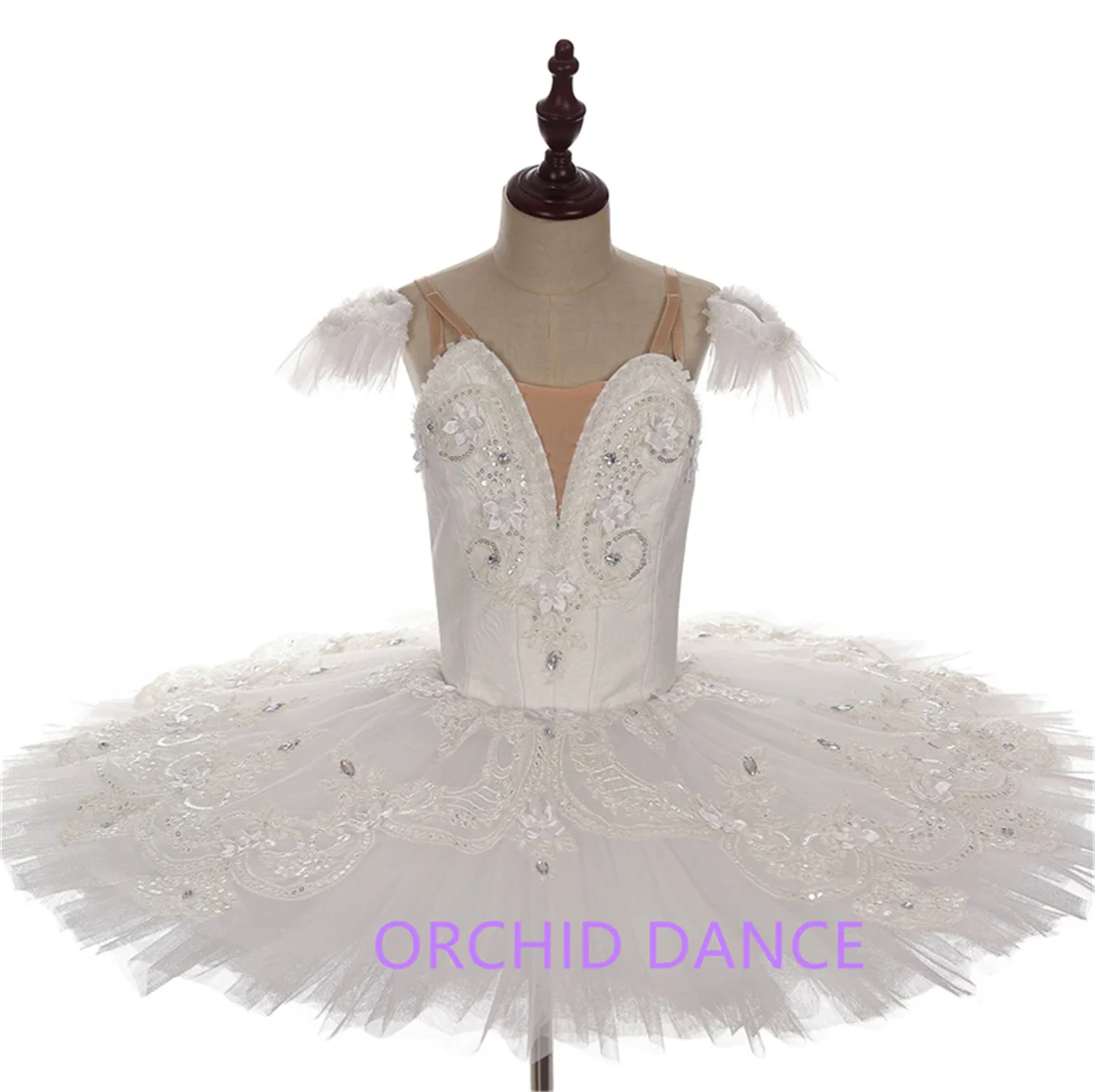 

Elegant Manual Costomization High Quality Professional Costom Color Costom Size Girls Kids Performance Wear White Ballet Tutu