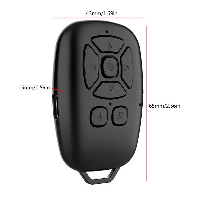 Wireless Remote For Phone Camera Bluetooths Mobile Phone Remote Button Clicker Page Turner Rechargeable Remote ForAndroid IOS