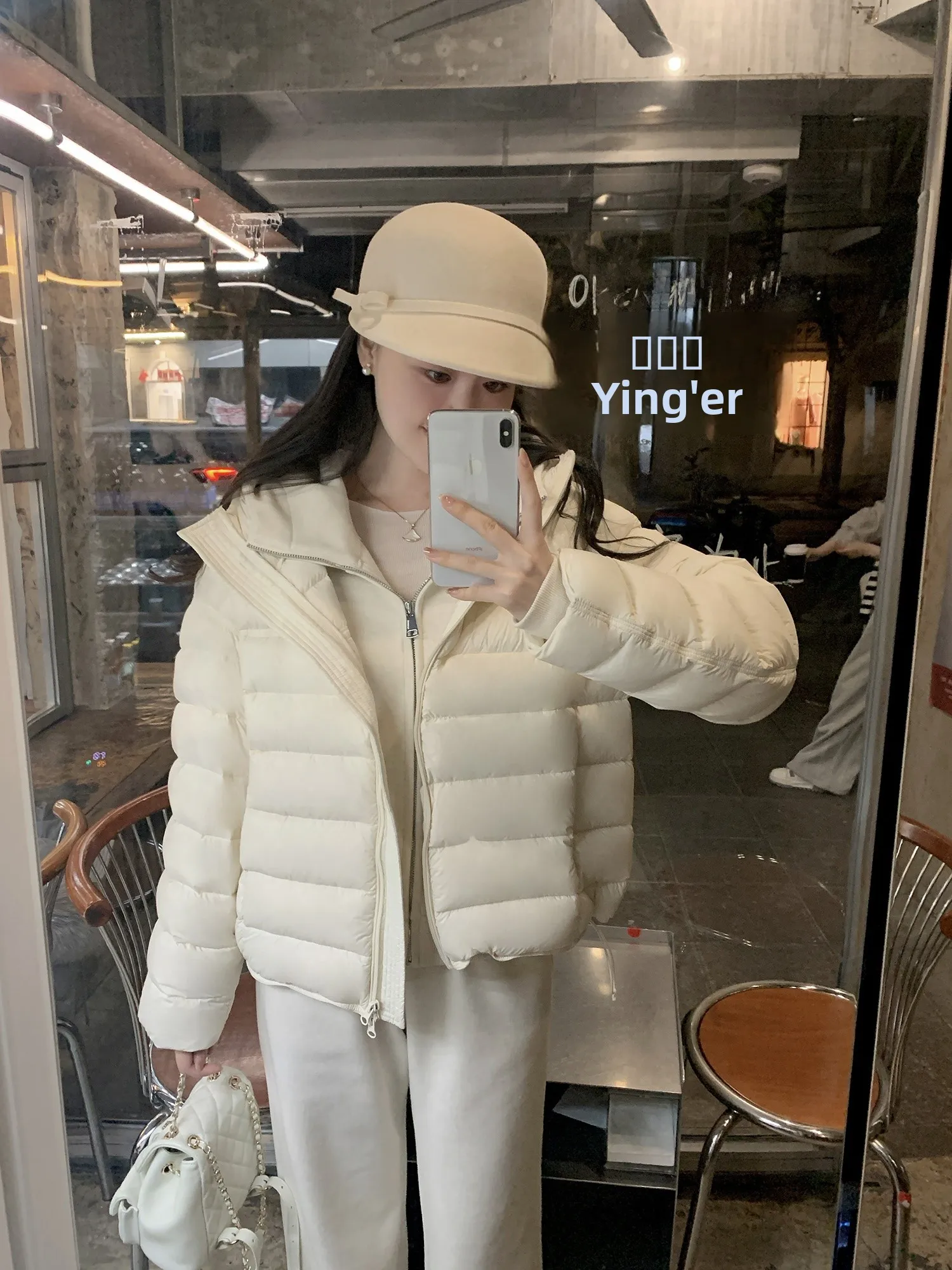 

Женская повседневная легкая куртка-пуховик Wang Han Yan из 90% белого пуха, теплая, длинная, на молнии, для города