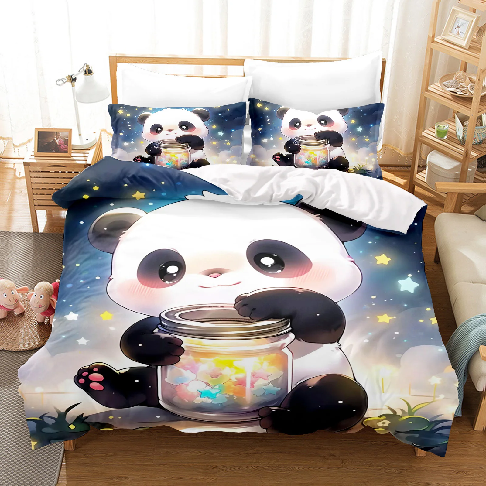 Panda Duvet Cover Set Comforter Bedding Sets 3d Children\'S Bedding Set Twin Size King