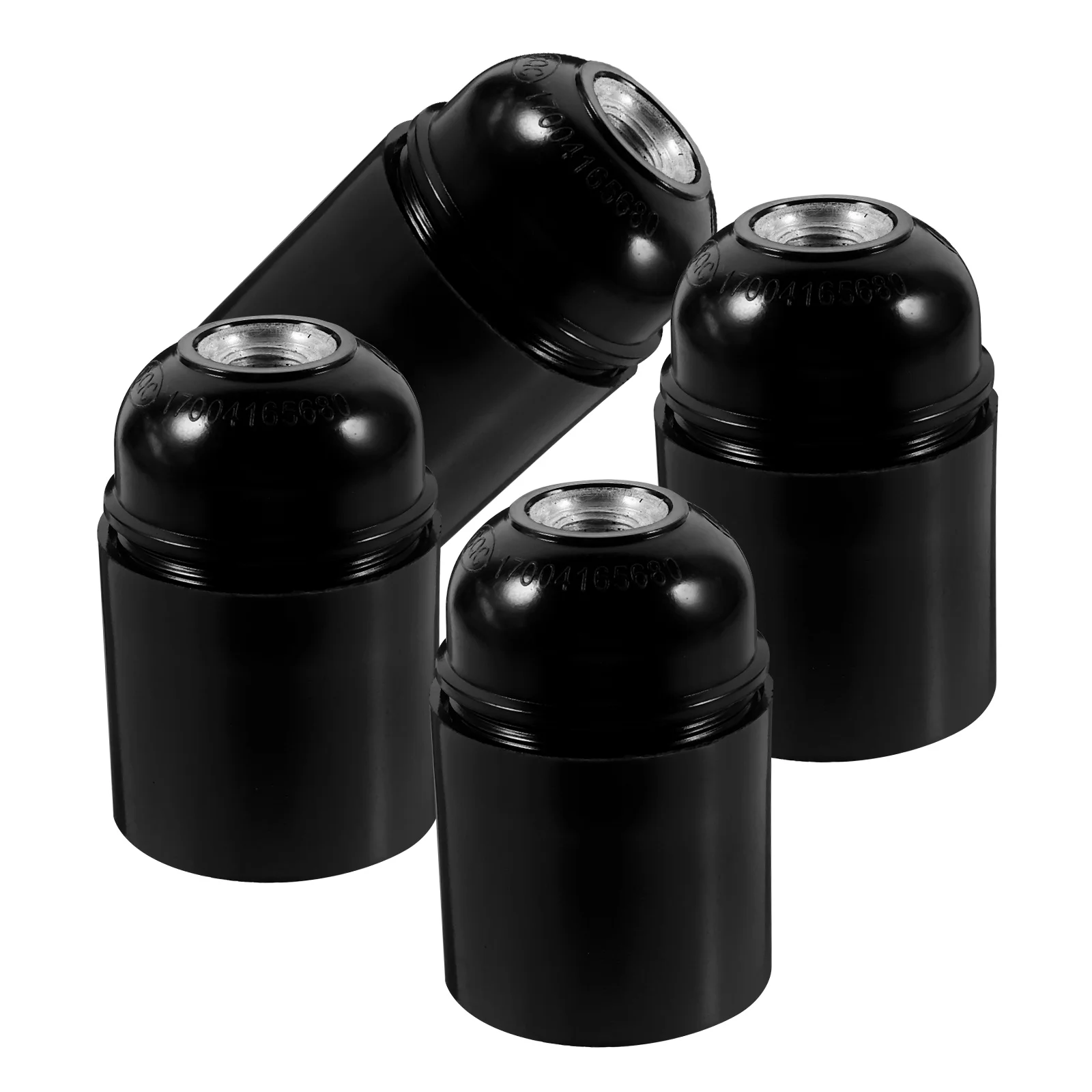

4pcs Lamp Holder Base E27 Plastic Socket Light Bulb Pendant Fixture Replacement Household Accessories DIY Repair Lamp