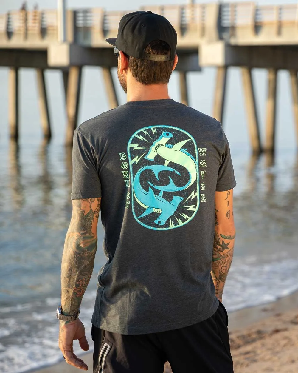 2026 Electric Hammerhead Sharks Scuba Diving T-Shirt _ Freediving High-end Luxury Unisex Style Both of Men and Women