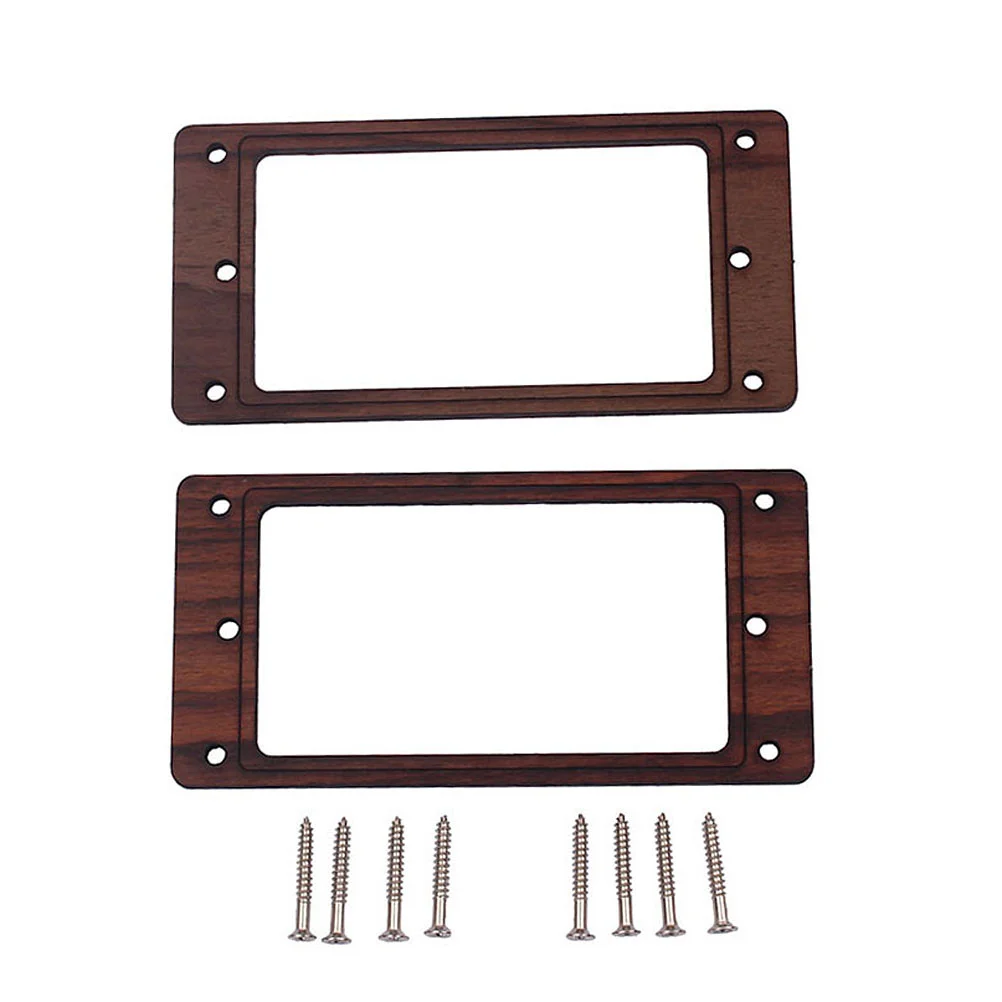 

Pickup Ring Rosewood Double Coil Flat Midi Guitar Pickup Pickup Ring Humbucker Frame Mounting Ring With Screws