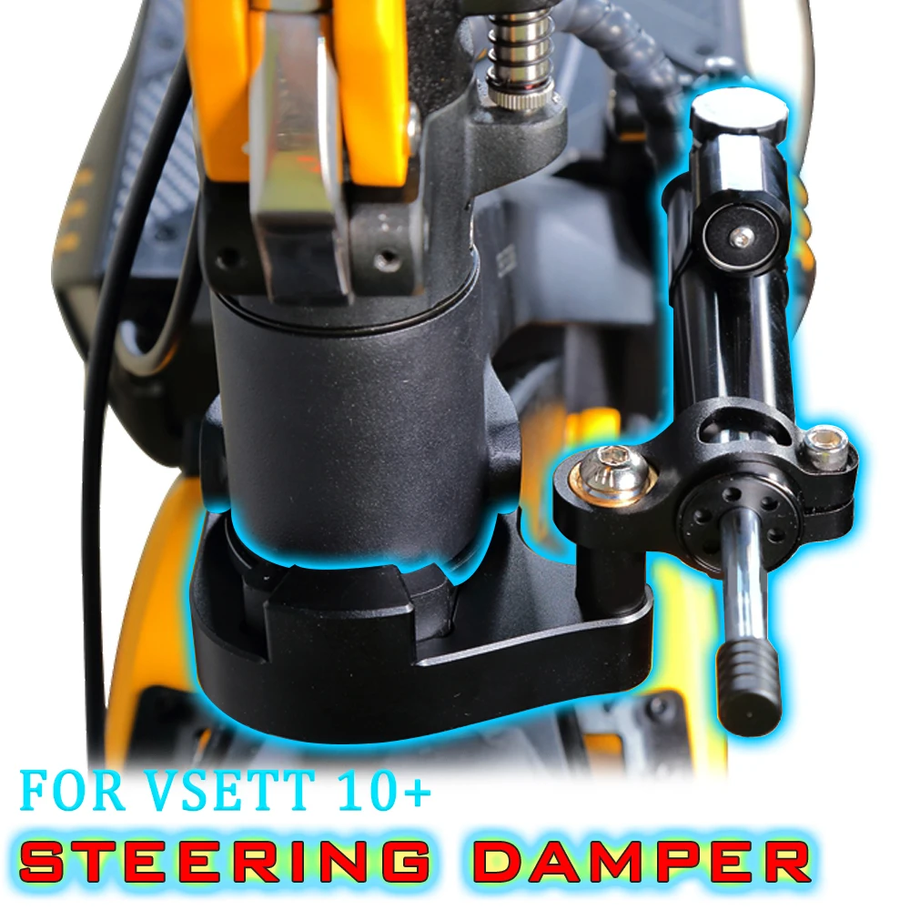 

New Steering Damper with Bracket Kit For VSETT 10+ Electric Scooter Accessories Replacement Increase Speed Stability Safety