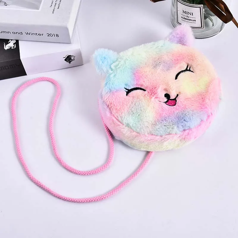 Fashion baru dompet anak perempuan tas bahu Unicorn hewan tas kurir lucu putri tas tangan Mini anak-anak kunci dompet koin