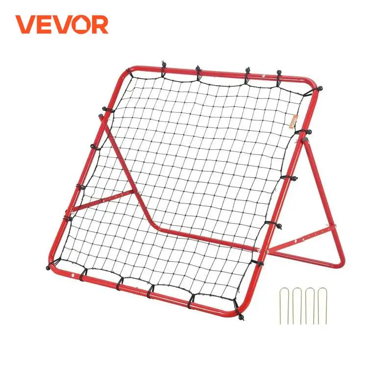 VEVOR Soccer Rebounder Rebound Net Portable Football Training Gifts Adjustable Angles Goal Net Aids & Equipment  Easy Set Up 