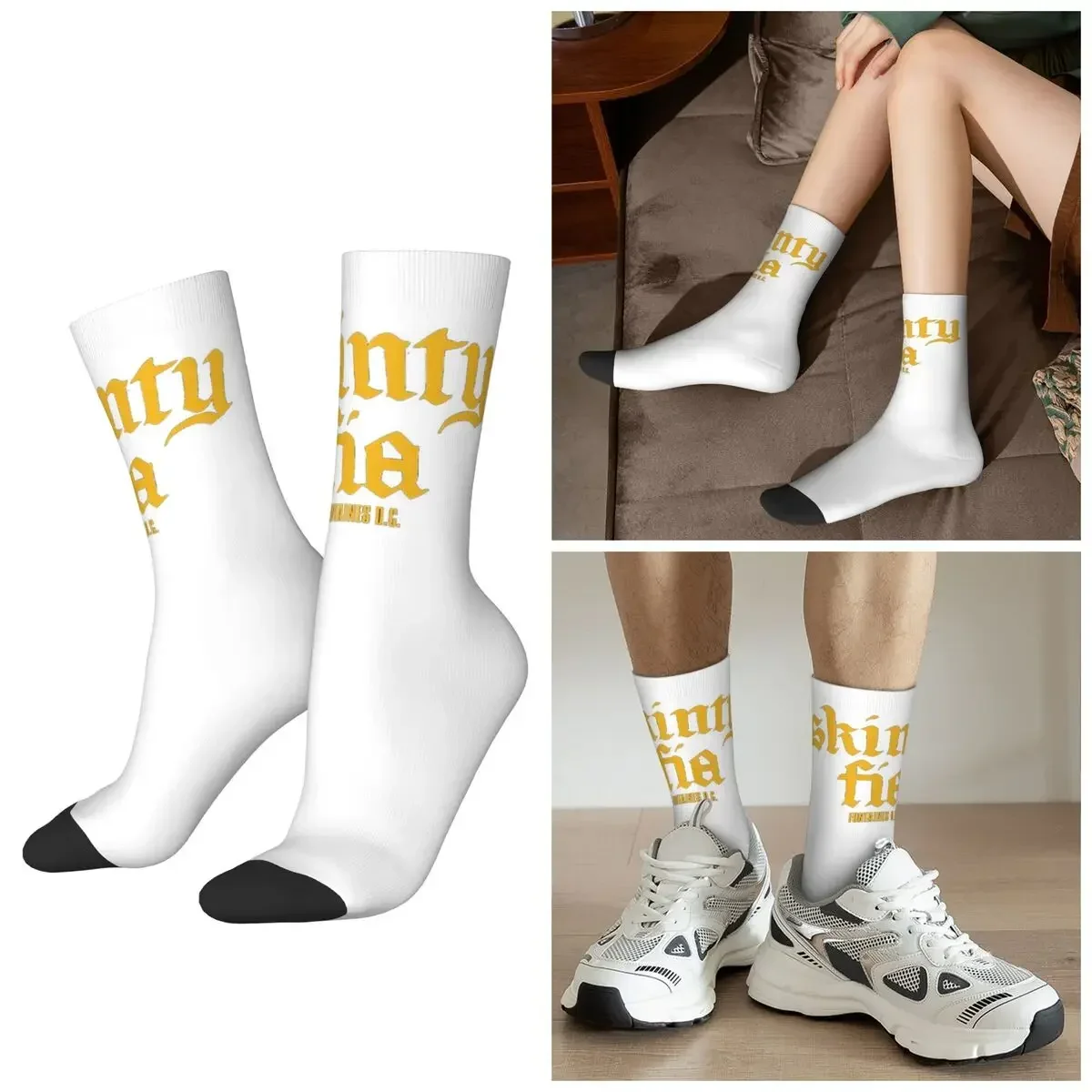 All Seasons Fontaines DC Merch Skinty Fia Socks Sport Middle Tube Socks Fashion Stockings for Men Women Valentine's Day Gifts