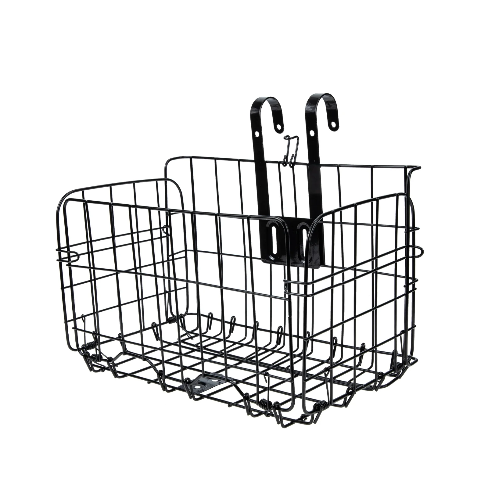 

Portable Iron Bike Basket Front Basket Lightweight Durable Cycling Storage Easy Attach Handlebars No Tools Removable Scratch