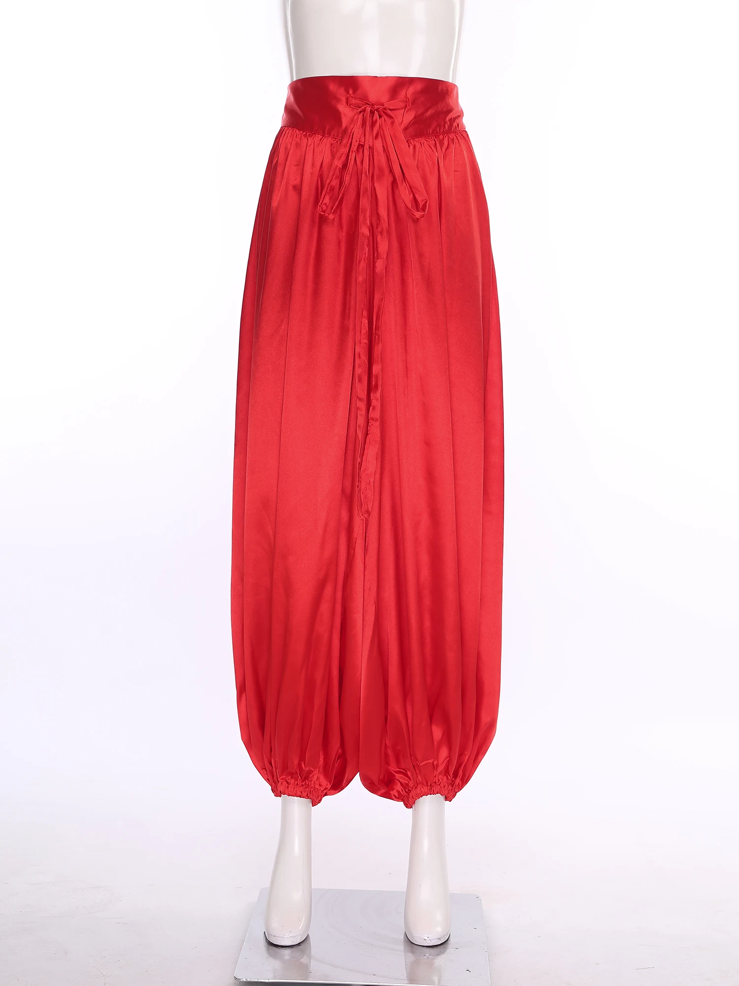 Woman Sexy Satin Belly Dance Costume Tribal Pants Egyptian Harem Pant Satiny Harem Pants for Arab Magical Lamp Cosplay Party