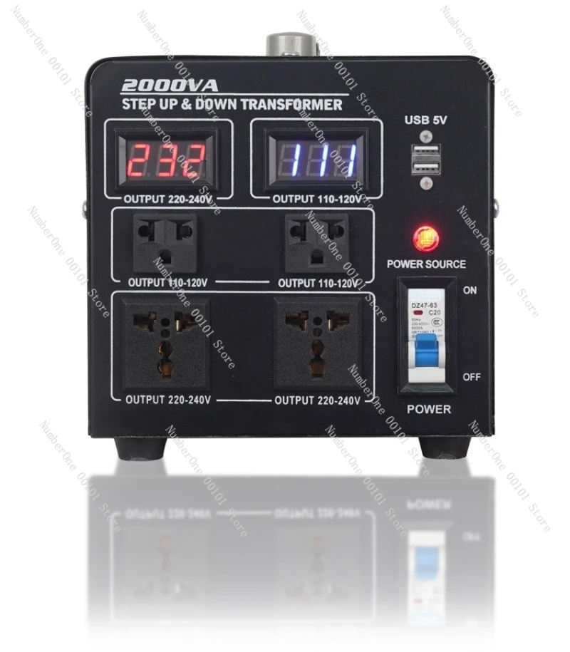 Lift Transformer 110V To 220V, USA, Taiwan, Canada Step Up/Step Down 220V To 110v2000W