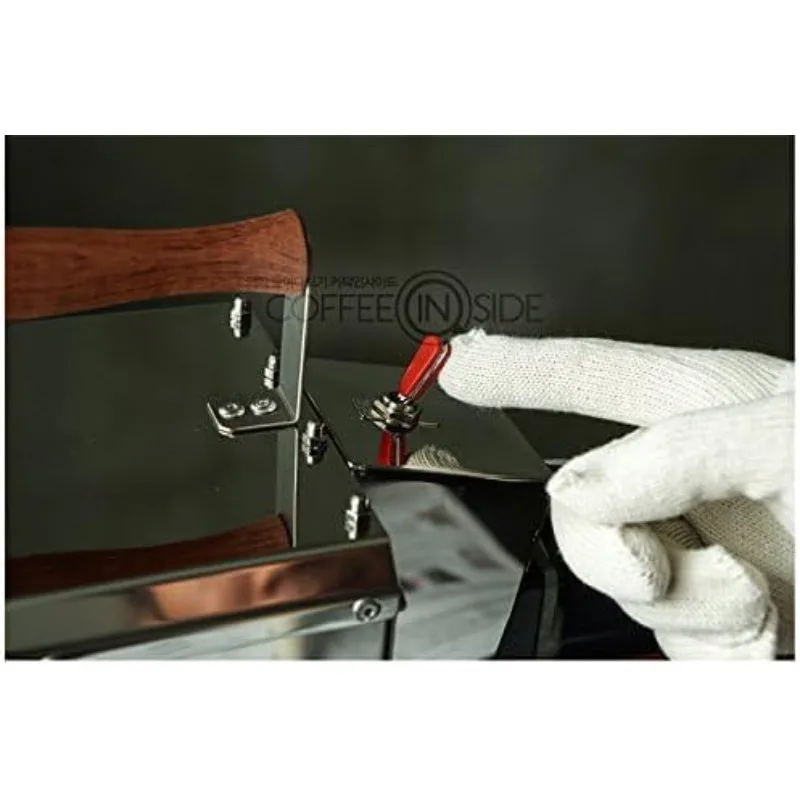 WIDE size (300g) Home Coffee Roaster Motorize Type Full Package Including Thermometer, Hopper, Probe Rod, Chaff Holder (Ga