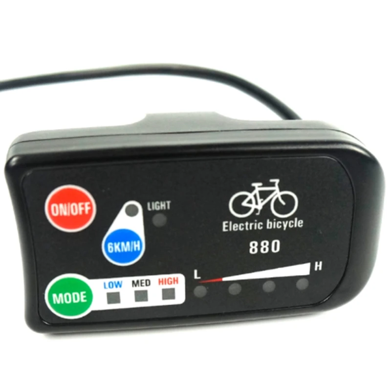 Display de bicicleta elétrica 24v 36v 48v ebike painel controle inteligente display lcd led880 controlador à prova dledágua para kt