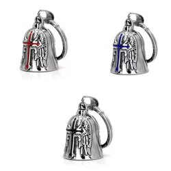 Lucky Bell Guardian Cross Pendant Necklace For Men Widely Used Vintage Punk Motorcycle Angel Pendant