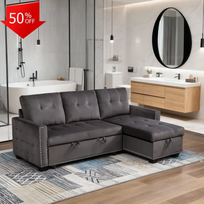 

Home Furniture Convertible Sofa Bed Lazy Sofa Chair Couch Living Room Sofas in Liquidation Divano Letto Corner Lounge Sectional