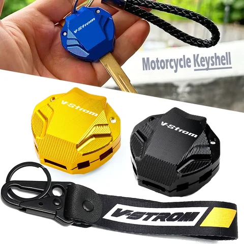 오토바이 키 쉘 키 체인 열쇠 고리 키 케이스 쉘 열쇠 고리 Vstrom650 For Suzuki V-Strom 650 800 1000 1050 1050XT DL650 DL1000