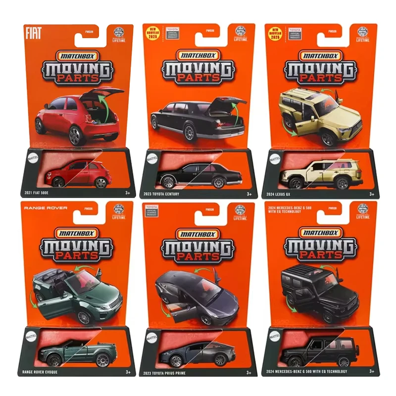 Mattel-piezas móviles originales para coche, caja de cerillas, juguetes fundidos a presión, Toyota Prius, Ford, Maverick, Mercedes, Benz, Fiat, Lexus, Triumph, 1/64