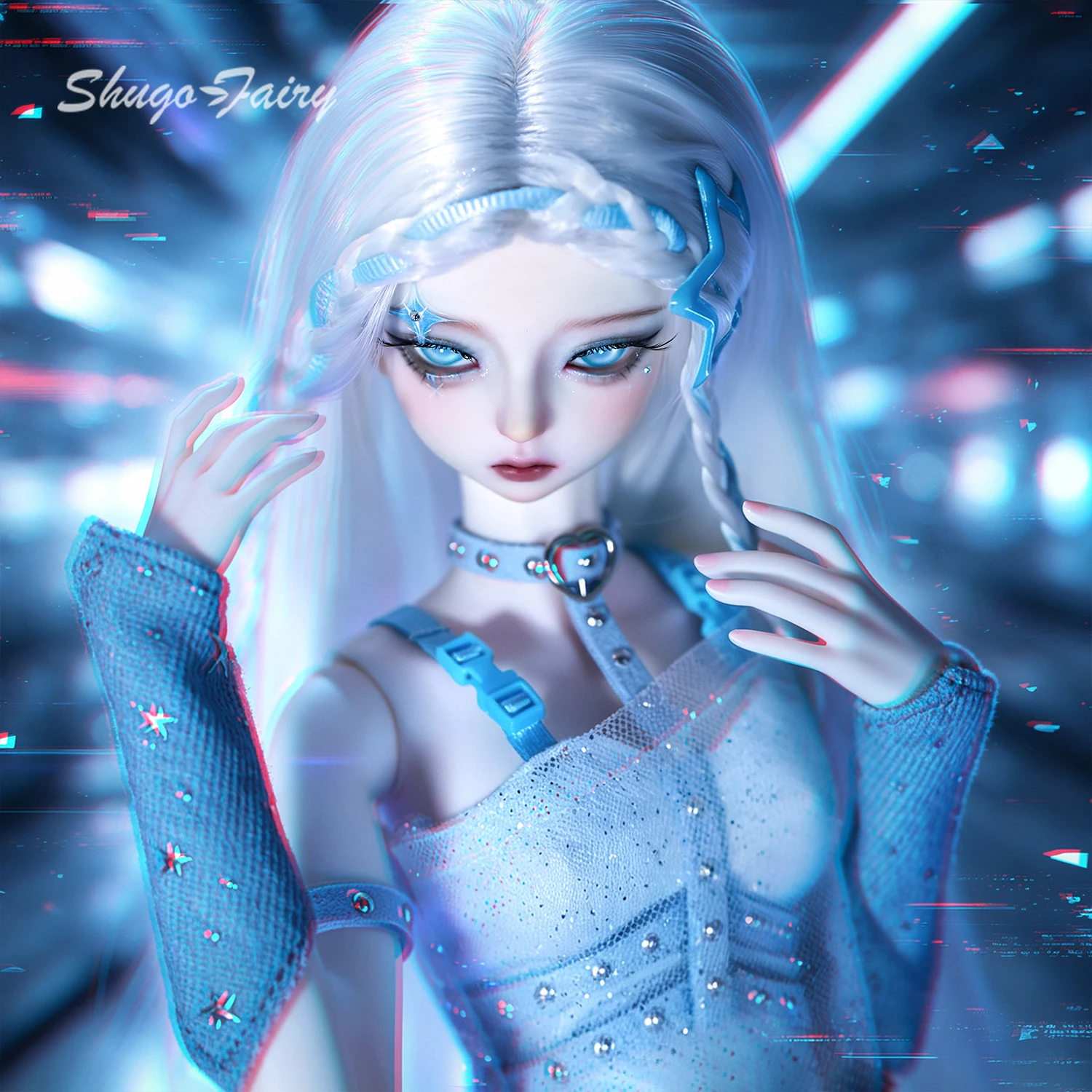 ShugaFairy 1/4 Linyi A Fullset FC Resin BJD Y2K Stardust Idol Off-Shoulder with 2-in-1 Outfit Ball Jointed Doll Collectible Gift view 2