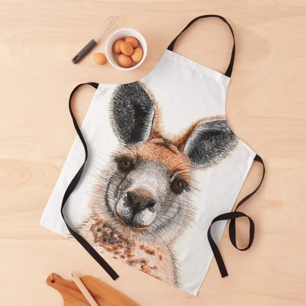 

Kangaroo Australian Animal Native Face Apron Men'ss Kitchen For Women Apron