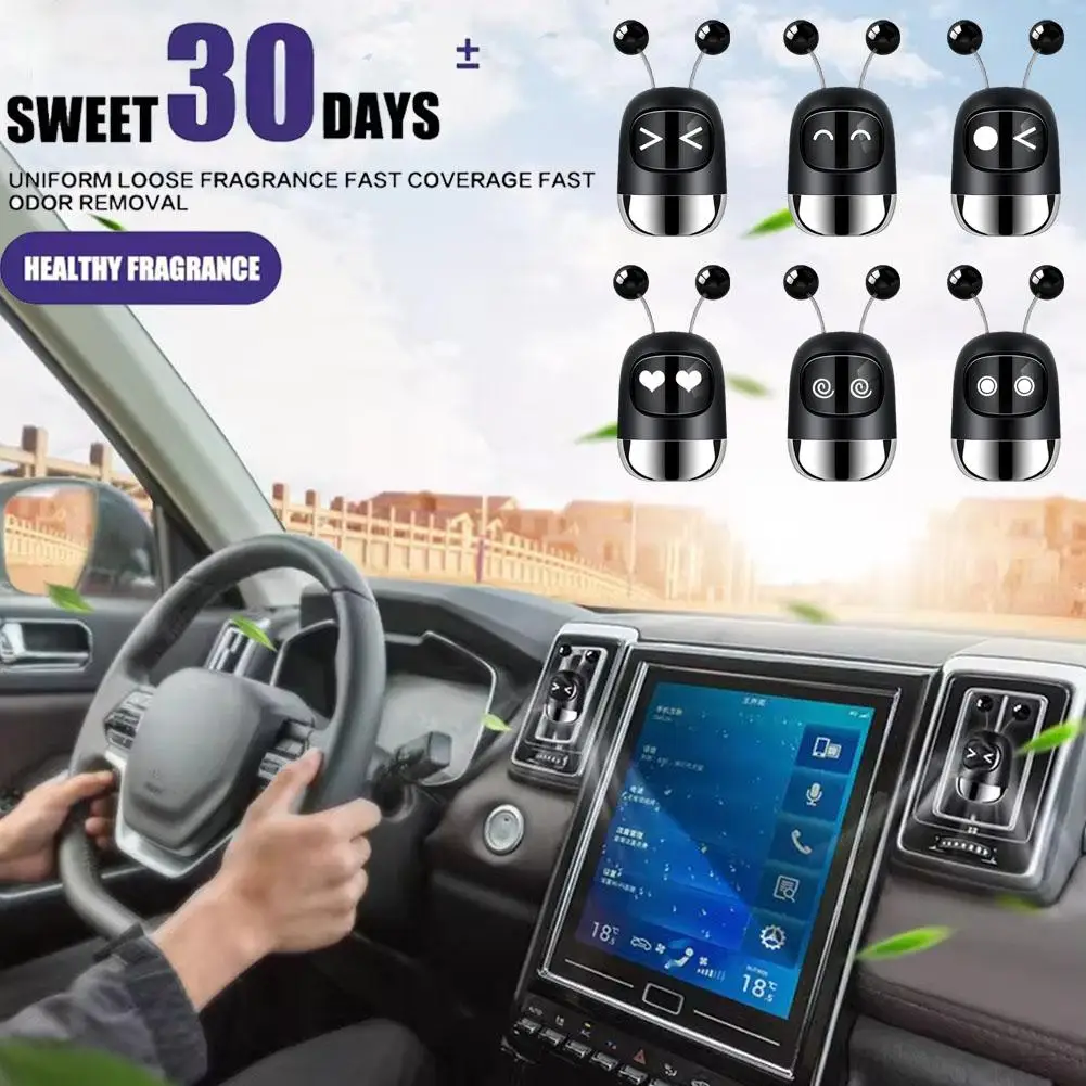 

Creative Car Air Freshener Auto Mini Robot Air Vent Car Ventilation Aromatherapy Clip Parfum Accessories Outlet Flavoring O5E1