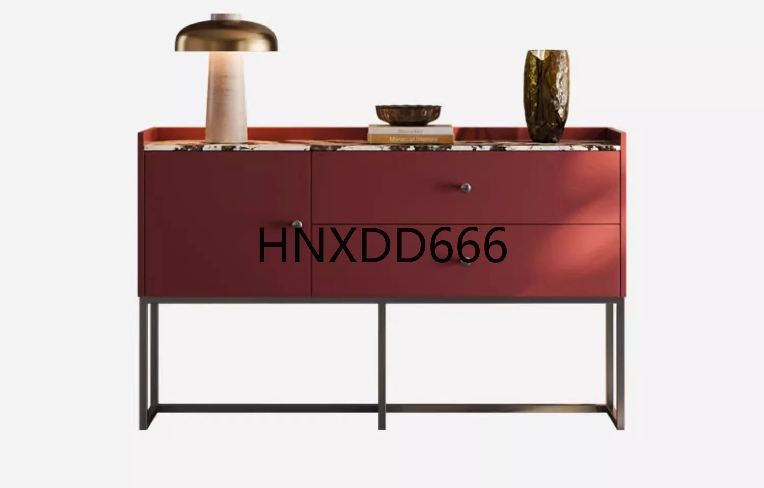 

Household living room Italian marble countertop high-end paint cabinet
