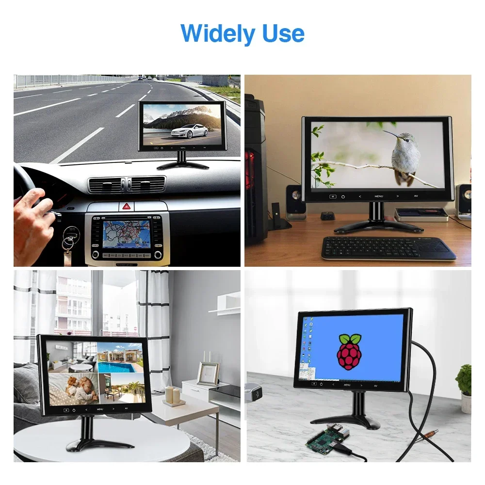 EYOYO 7 inch LCD Monitor 1024X600 Mini Computer TV Display CCTV Security Surveillance Screen With HDMI VGA Video Audio