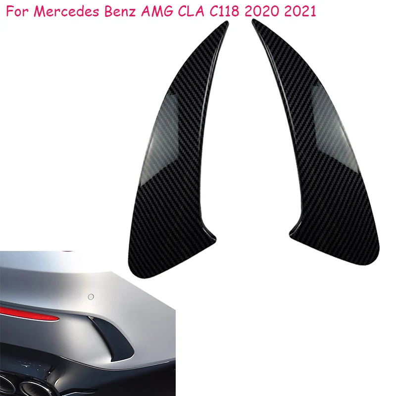 

Car Rear Bumper Splitter Spoiler Canard Air Vent Cover Trim Stickers For Mercedes Benz CLA C118 AMG Sport CLA200 CLA220 2020+