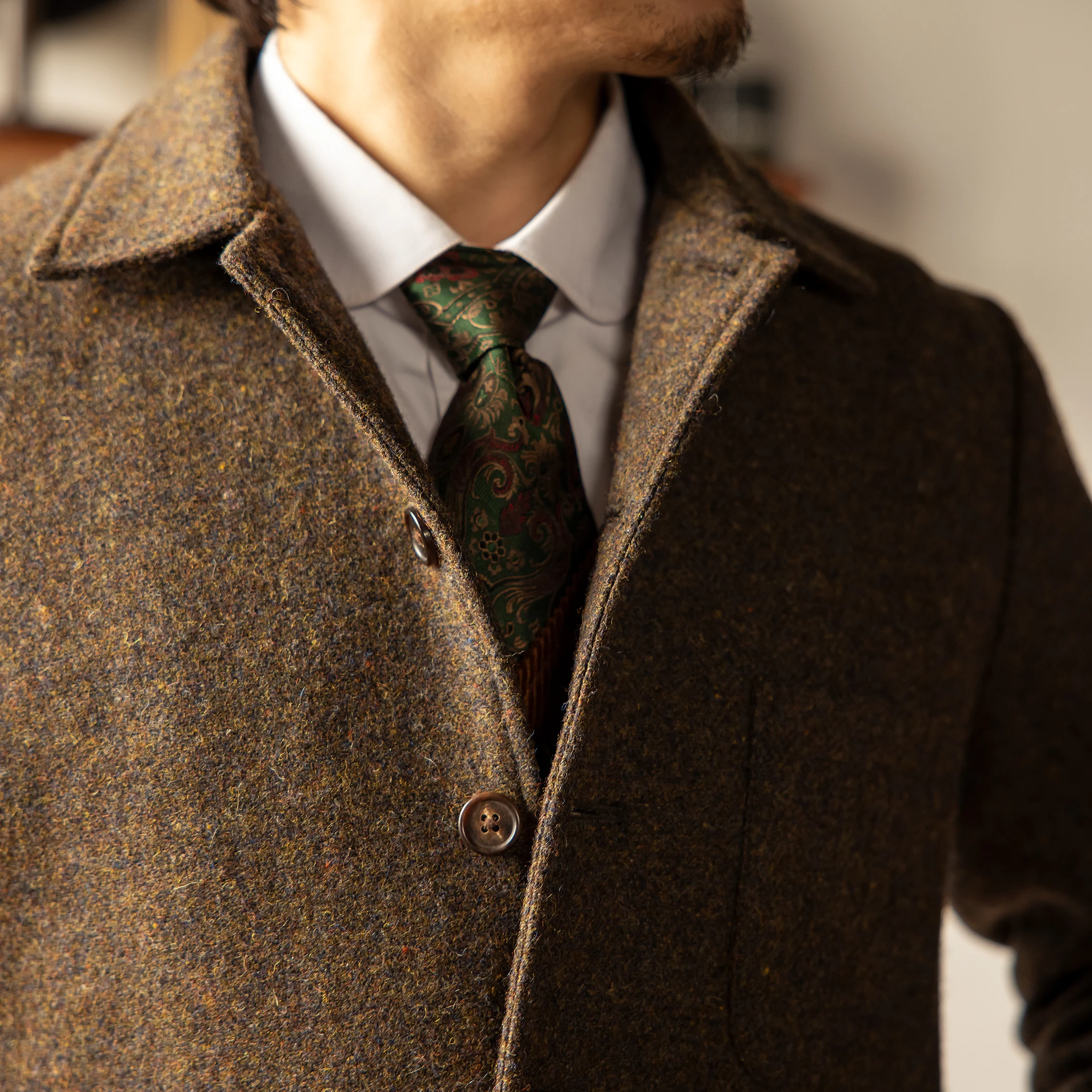 NS-0003 Red Tornado US Big Size Top Quality Super Warm 85% Wool Tweed Blazer Vintage Stylish French Worker Jacket