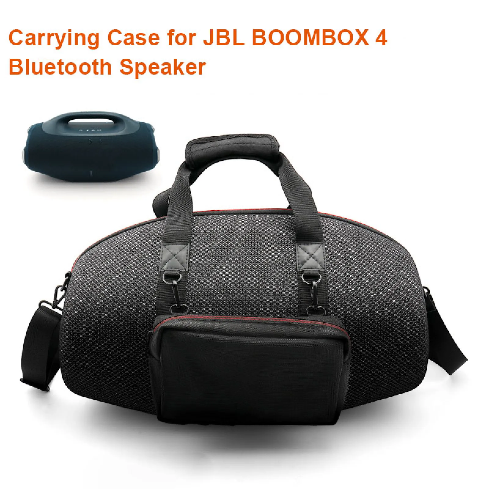JBL Boombox 4 가방용 휴대용 케이스, 무선 BT 스피커 가방, EVA 하드 보호 케이스, 사이드 포켓 및 어깨끈이 있는 보관 가방