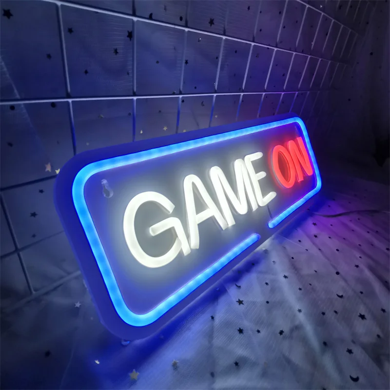 Game Room Neon Sign LED Light Home Bar Men Games on Recreation Wall Party Birthday Bedroom Bedside Porch Decoration Gifts