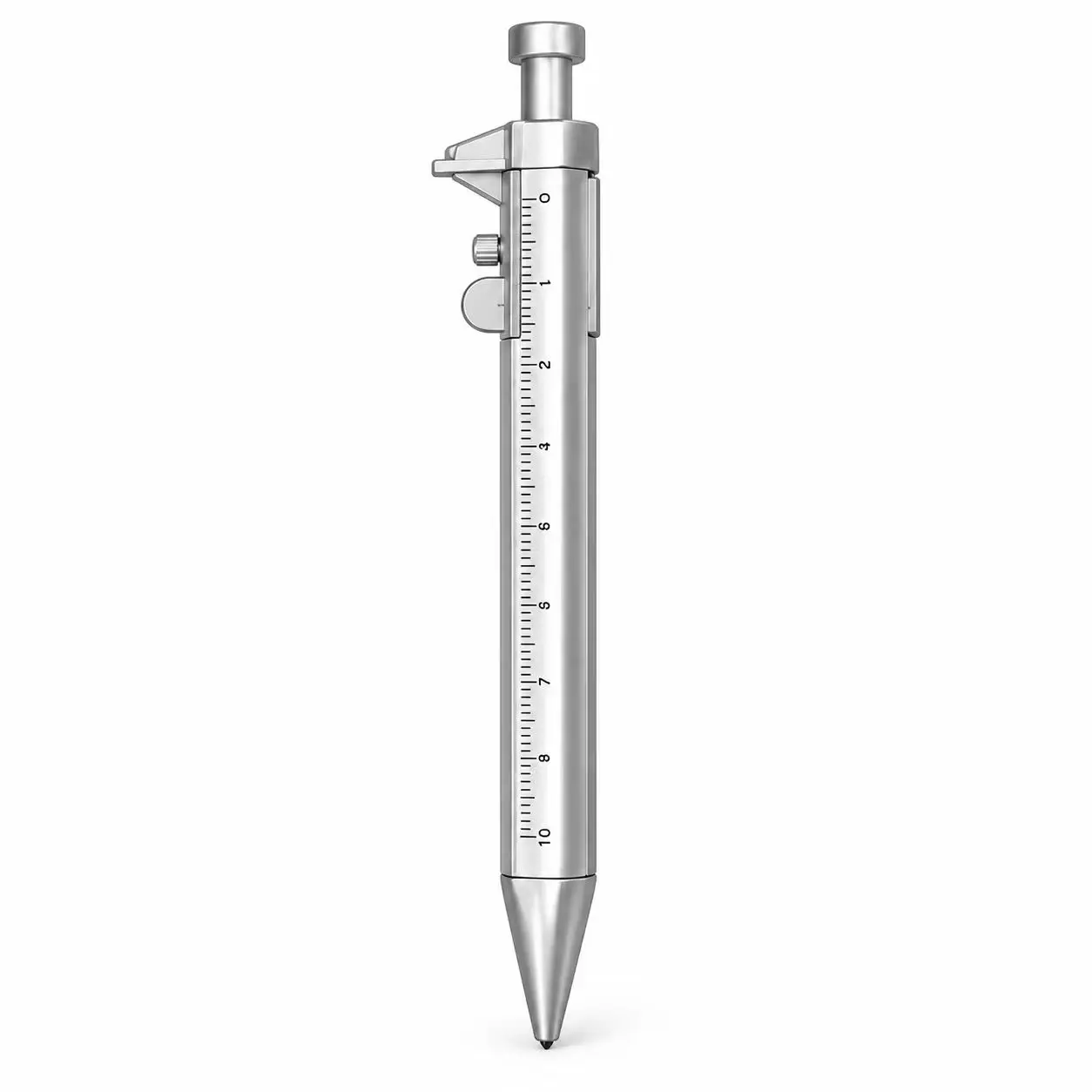 Vernier Caliper Ballpoint Pen, Multi-Function Measuring Ruler Pen 10cm, Writing & Measuring Tool, Office School Engineer Gift