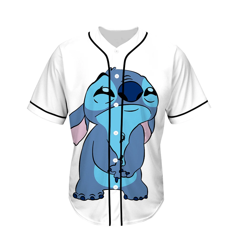 Kids Kawaii Stitch Baseball Tshirt Cartoons Summer Casual Boojiboo Clothes Kid Girl Boy Top Tee Shirt Little Monster Men T-shirt