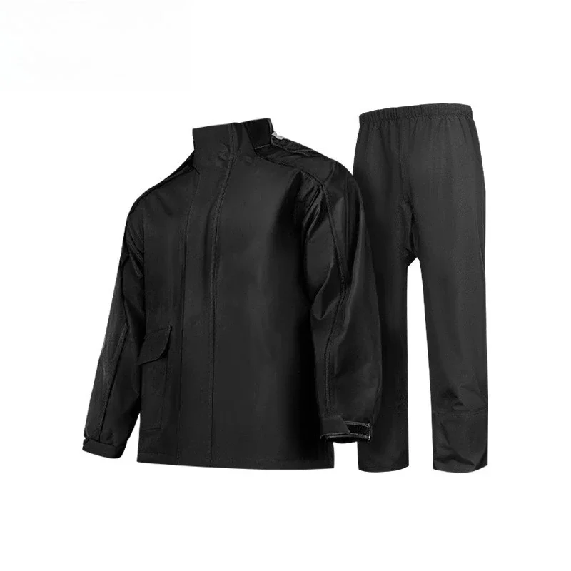Raincoat rain pants set motorcycle split body rainstorm protection adult reflective riding poncho