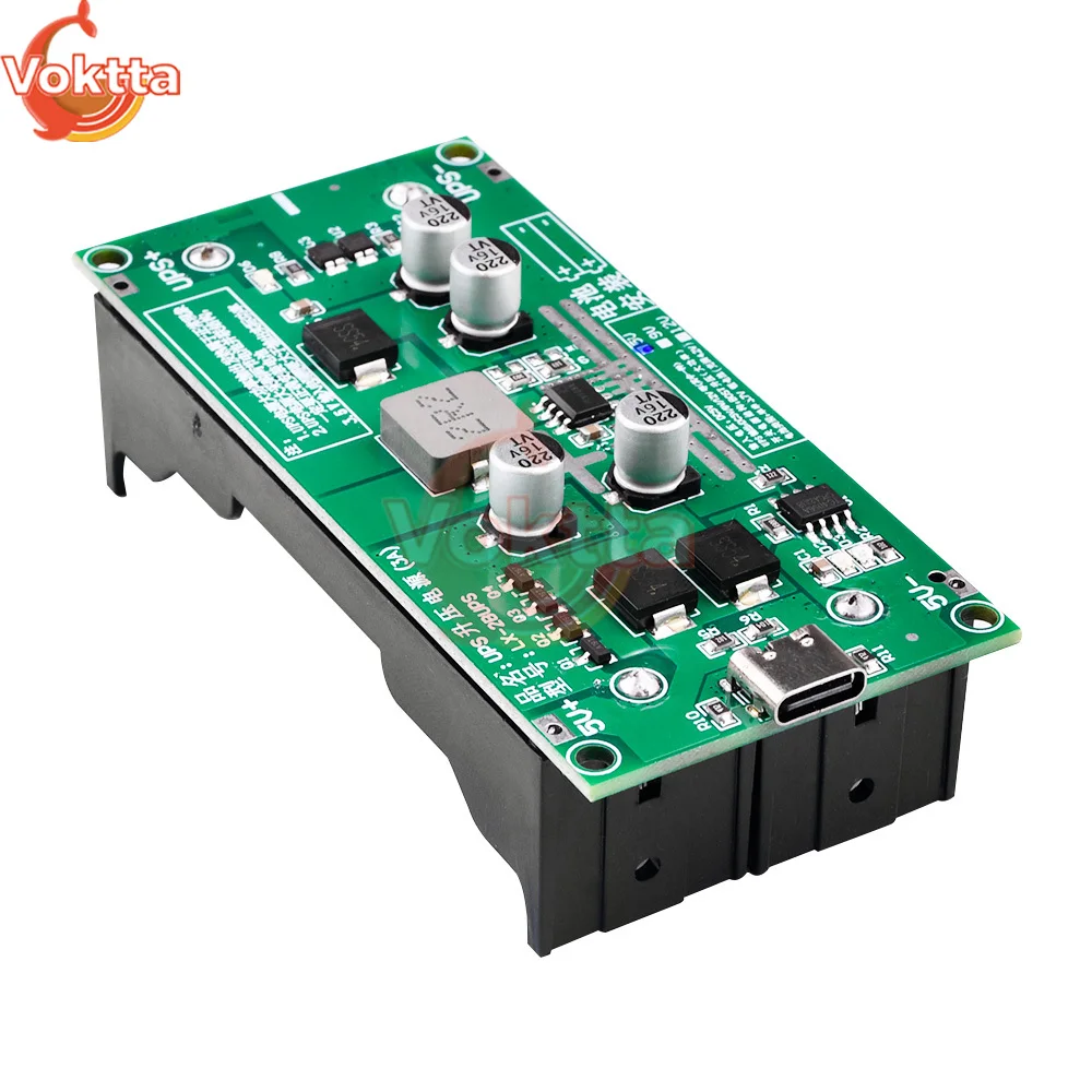 18650 Lithium Battery Charger Module DC-DC Step Up Booster Module Type-C Fast Charge UPS Power Supply Converter Board 5V 9V 12V