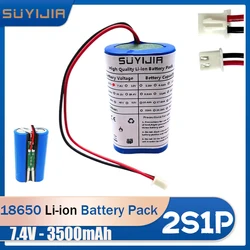 2S1P 18650 Rechargeable lithium battery pack 7.4V 3500mAh High quality for remote control toy massager air purifier built-in BMS