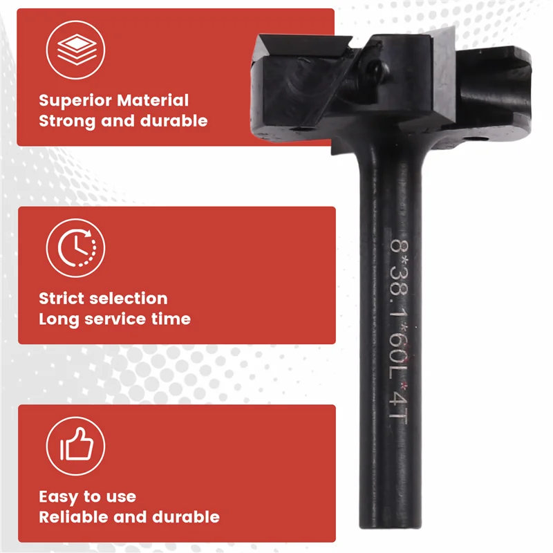 【People Favorite】Wood Planer Bit CNC Spoilboard Surfacing Router Bit 8Mm Shank Carbide Insert Milling Cutter Slab Flattening