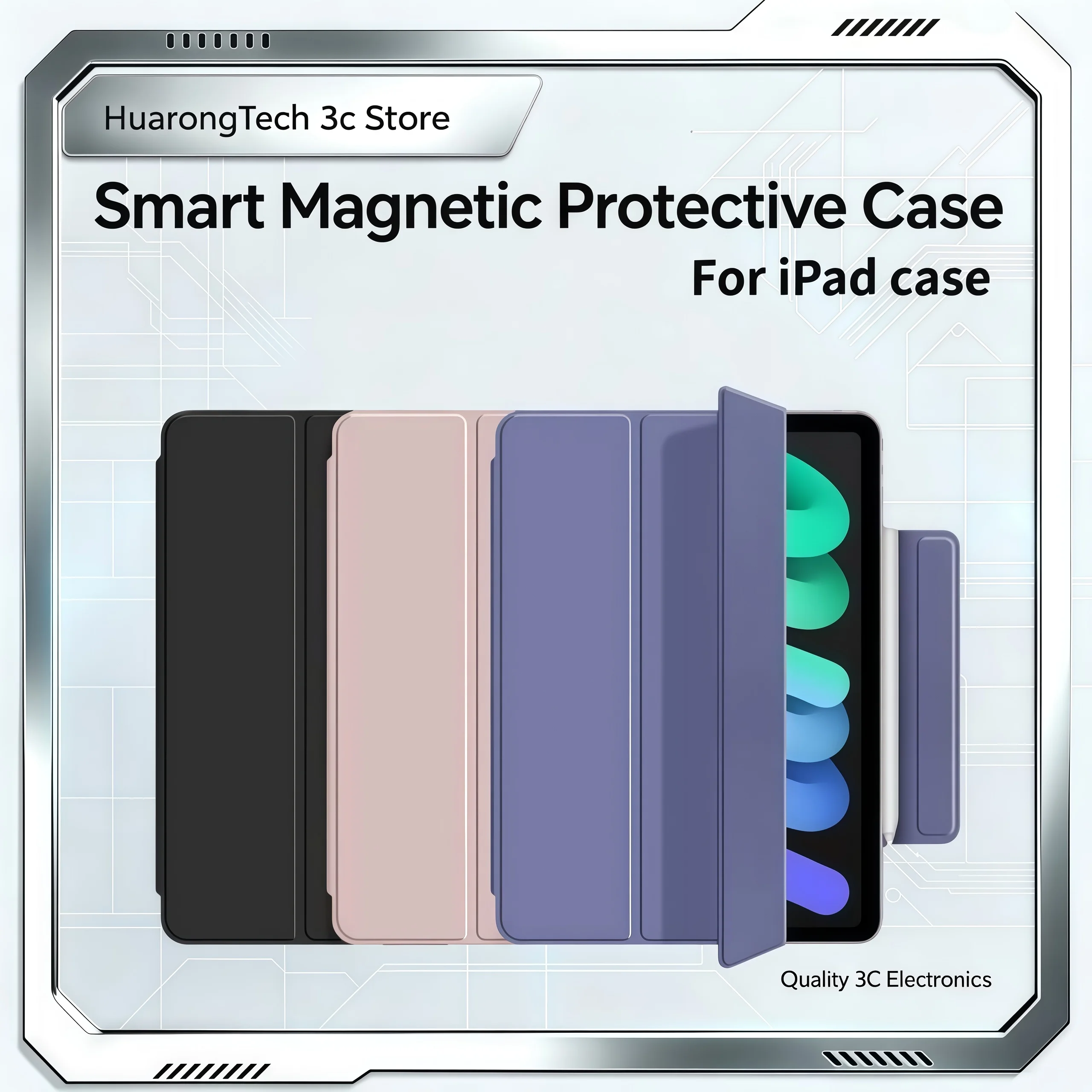 Pad Protective Applicable For Ipad Mini Tablet Protective Case Magnetic Double-sided Clip 2022 With Pen Slot 10.9 Bracket