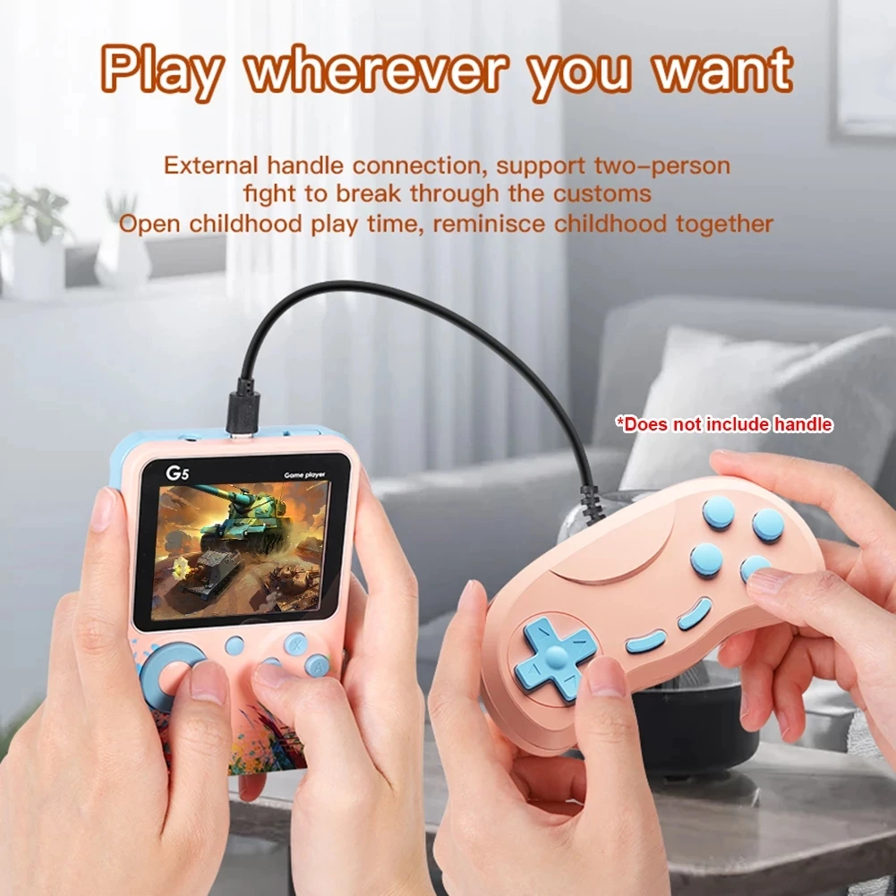 NEU G5 Integrierte 500-Spiele Mini-Retro-Video-Gaming-Konsole Handheld tragbare 3,0-Zoll-Konsole für klassische Taschenspiele