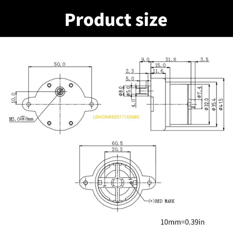 

D7YC DC12V Motor Low Noise 3RPM Suitable for Small Display Stands Office Electronics