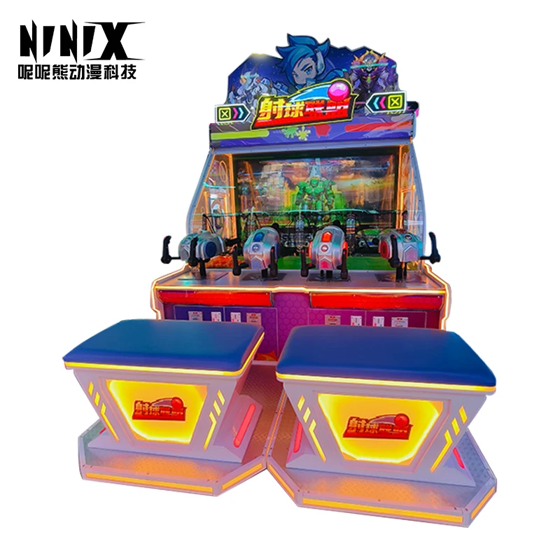 

Игровой автомат для четырех игроков «Альянс» с шариковыми шутерами для крупных развлекательных центров, монетоприемник, детское развлекательное оборудование