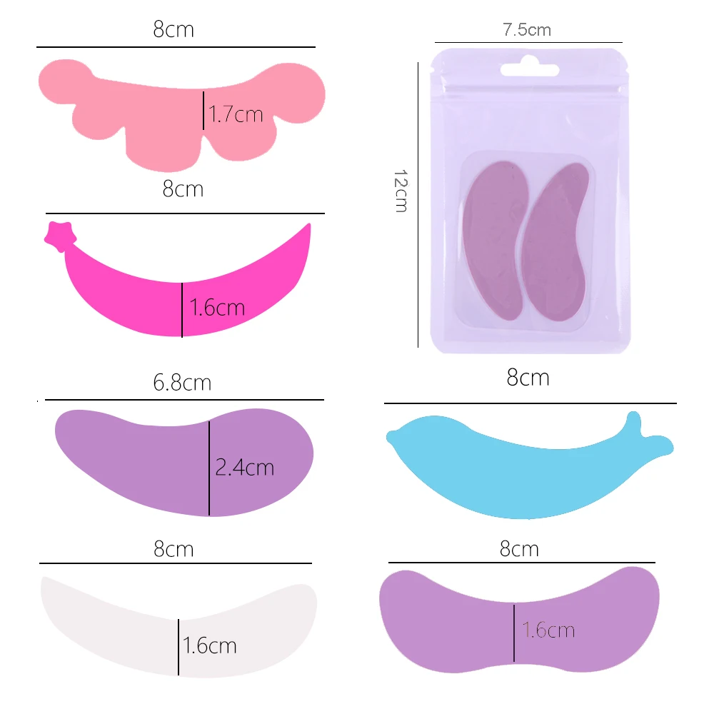 재사용 가능한 속눈썹 익스텐션 패치, 실리콘 속눈썹 리프트 도구, 접착제 없음, 속눈썹 익스텐션 용품, 아이 패드, 5 쌍, 10 쌍