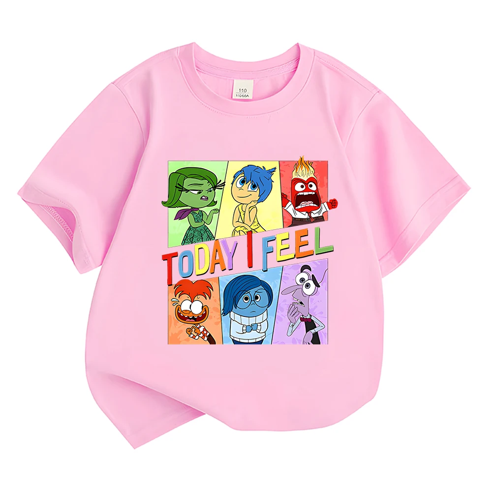 

Kids T-shirts Summer Girls/Boys Cotton Short Sleeve Funny Inside Out 2 Print Tshirt Streetwear T Shirts Tops Cartoon Camisetas