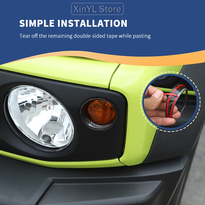 

Car Front Turn Signal Light Trim Decoration Cover Stickers For Suzuki Jimny 2019 Up Car Exterior Accessories