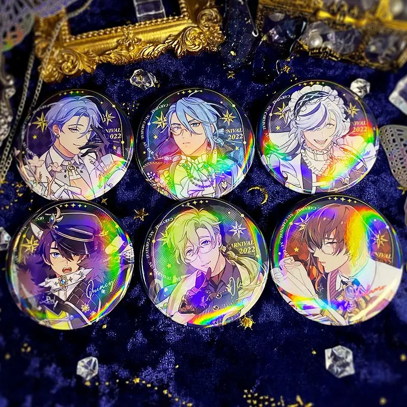 نو: كرنفال أنيمي إدموند أوليفين كوينسي كويا ياكومو Q نسخة زر معدني بروش شارات شارة الطالب دبابيس الملابس المدرسية