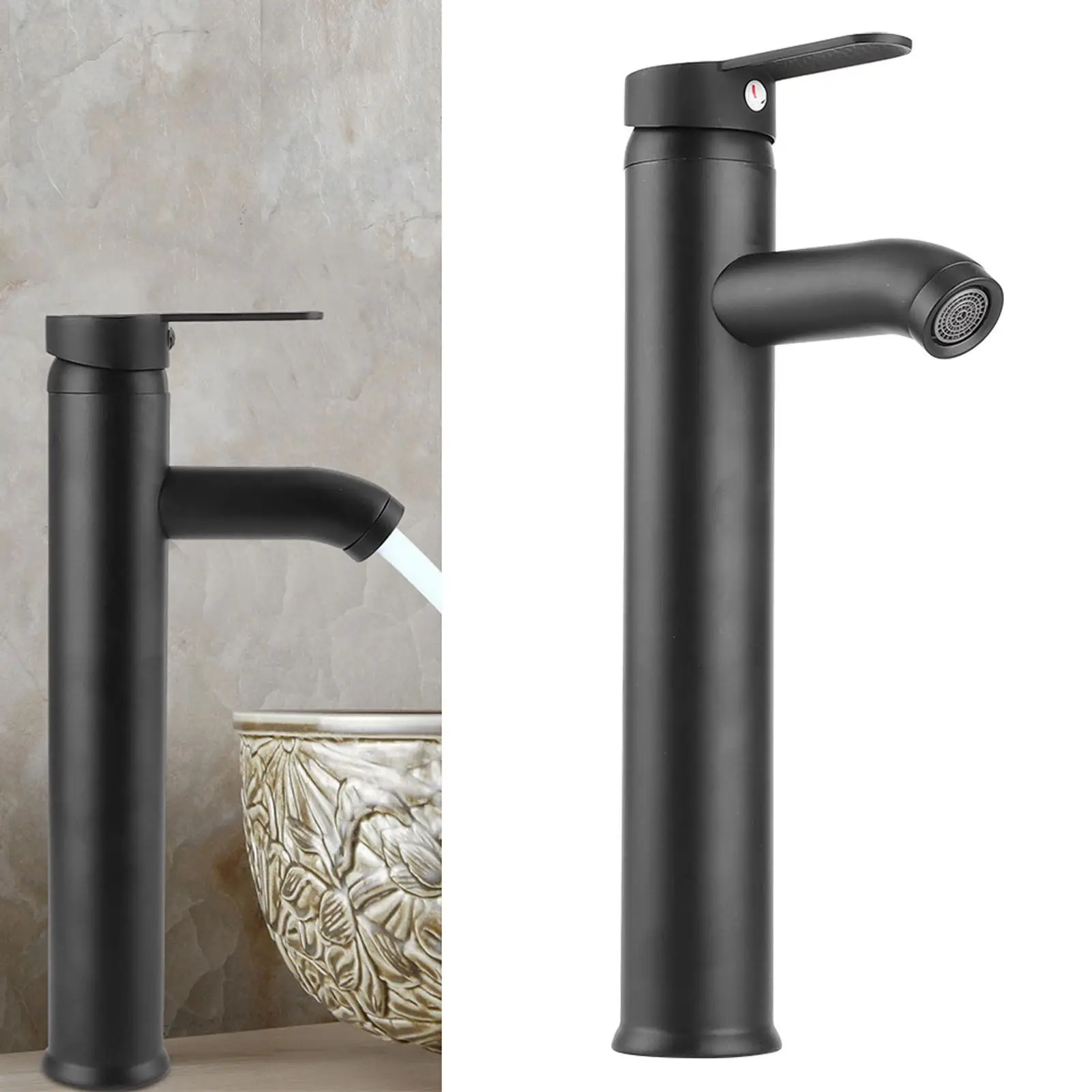 Antique Single Handle Hot & Cold Faucet for Bathroom Sink - European Style