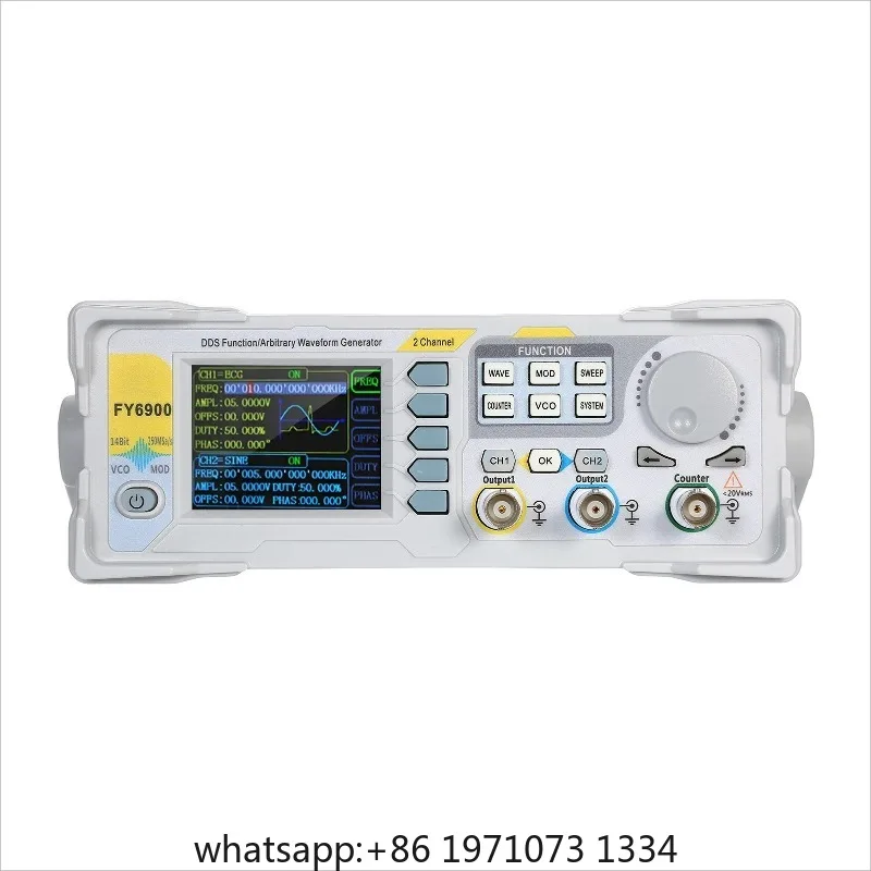 FY6900-20M Digital DDS Signal Generator Dual-channel Signal/Arbitrary Waveform Generator Pulse Signal Source Frequency Meter