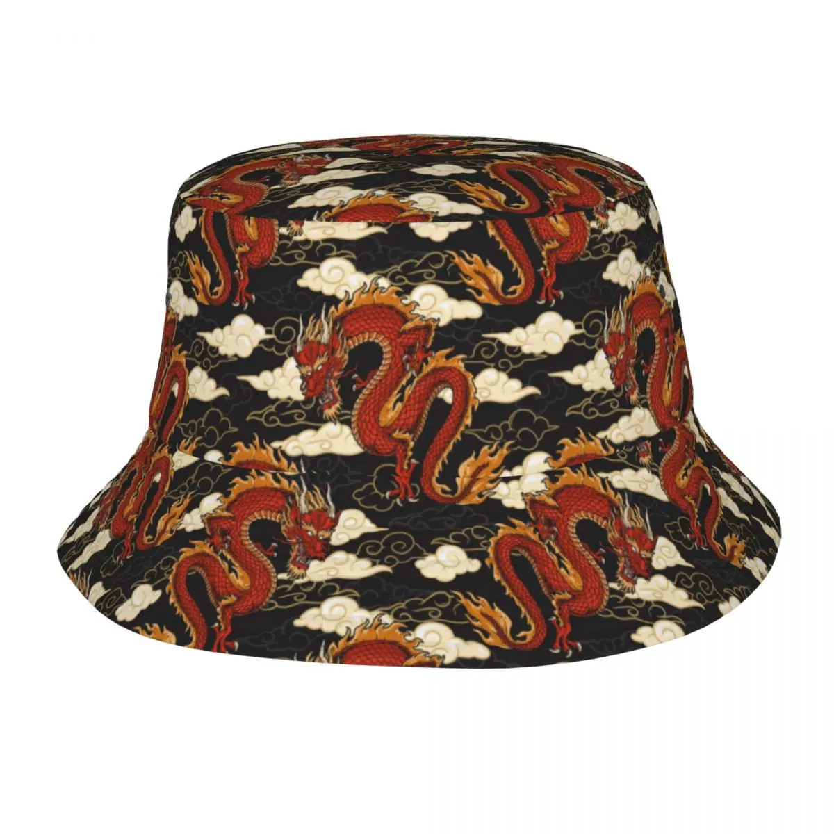 Mythical Dragons Bucket Hat Fisherman Foldable Women Men Sunscreen Shade Cap