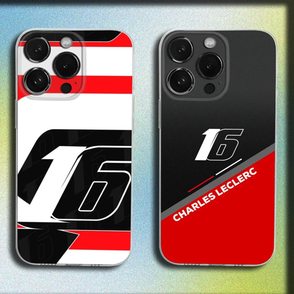 

16 C-Charles Leclerc Phone Case For iPhone 16,15,14,13,12,11 Plus,Pro,Max,XR,XS,Plus,SE,Mini Transparent Soft Cover