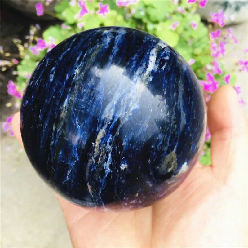 

900g High Quality Blue Sodalite Ball Sphere Healing Crystal Natural Gemstone Quartz Stone